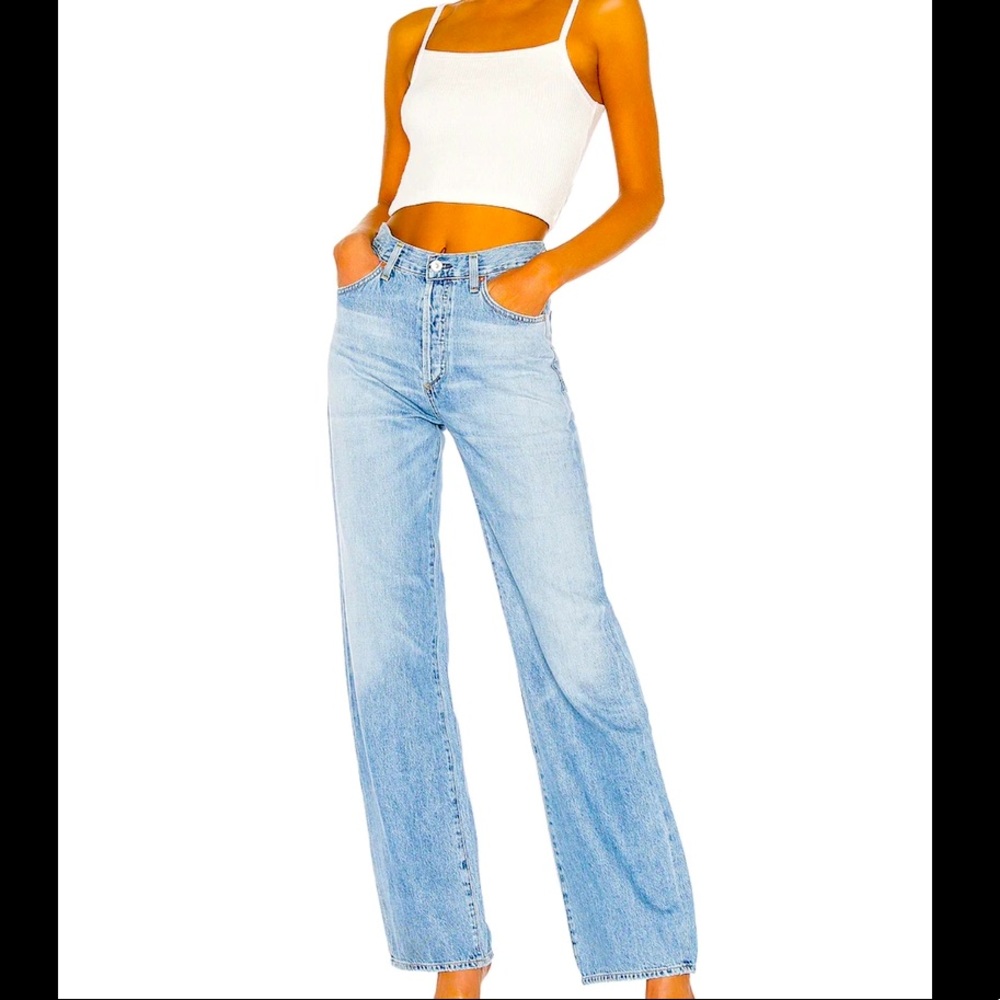 Citizens Of Humanity Annina Light Blue Wide Leg Jeans